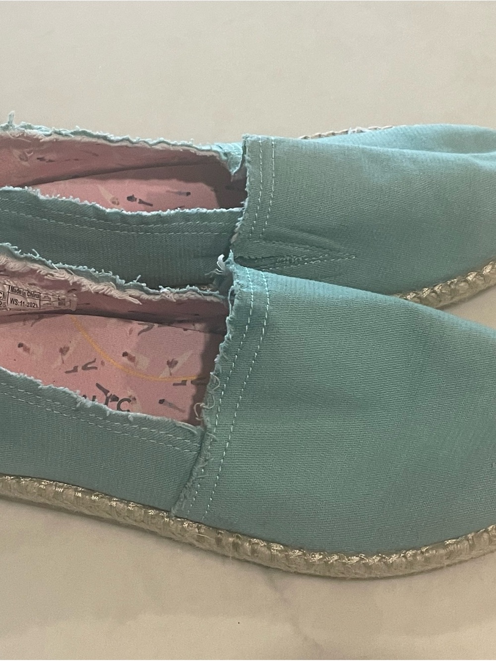 Vionic Mint Green Canvas Espadrille Slip-Ons - Picture 5 of 9